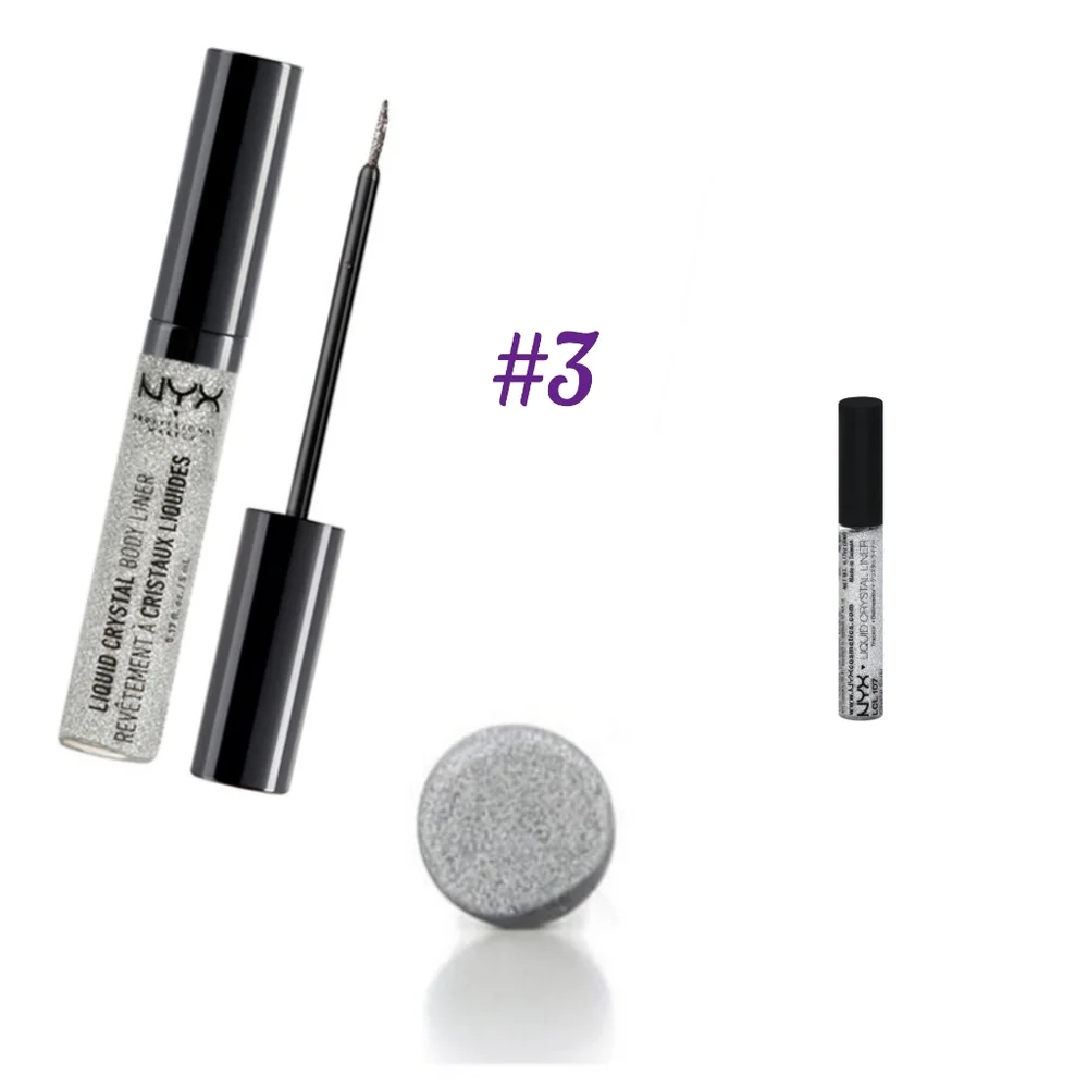 NYX Liquid Crystal Body Liner Crystal Silver LCL107 glitter makeup .17 fl oz New
